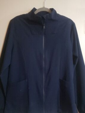 Women's Navy Zip-Front Jacket